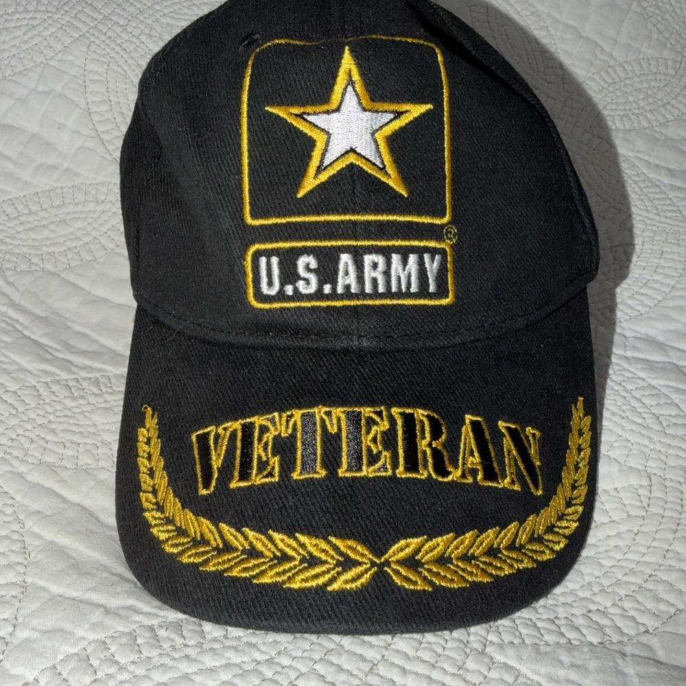 United States Army Veteran Military Black Hat/Cap